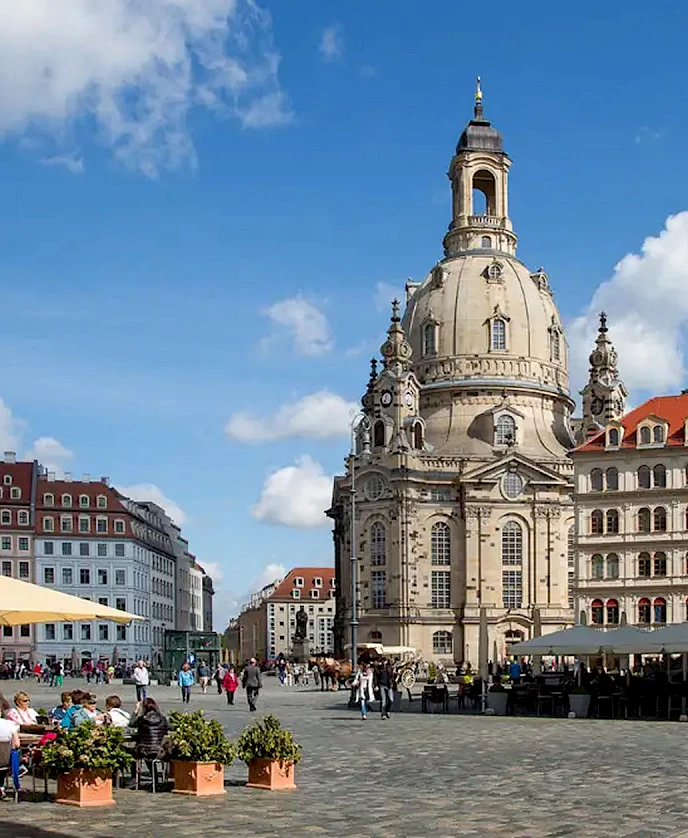 Das historische Zentrum von Dresden in der Nähe des Wohnprojekts Marina Garden
