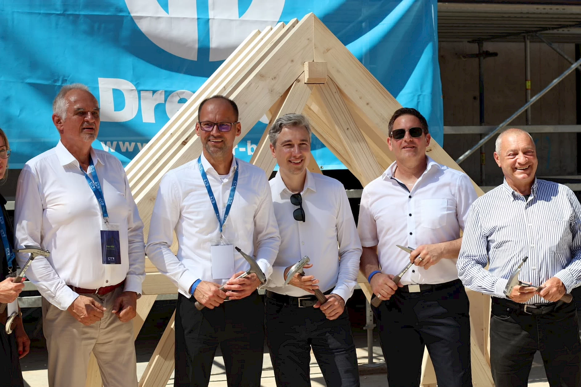 CTR Group und Dressler Bau beim Richtfest der FröbelHöfe.